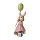 Rabbit figurine with baloon 9.5 / 6 / 15.5cm, stoneware, Goebel