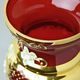 Vase 35 cm, RUBY RED glass, gold + enamel, Nový Bor glass