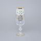 Claudia 180 ml, champagne glass, enamel flowers + gold, Novoborské sklo