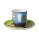 Espresso šálek a podšálek Roar 100 ml, jemný kostní porcelán, Ed Heck, Goebel
