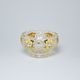 Crystal Cuted Bowl, 125 mm, Gold + Enamel, Jahami Bohemia