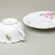 Tea cup 200 ml and saucer 15 cm, meissen rose decor, Meissen porcelain