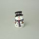 Bell 6 x 9 cm Snowman, glazed ceramic, EGAN