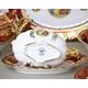 Dinner set for 6 pers., The Three Graces + gold + pearl ruby red, Carlsbad porcelain