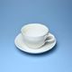 Cup and saucer C plus C 0,25 l / 15,5 cm for tea, White Porcelain, Cesky porcelan a.s.