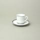 Cup 100 ml espresso + saucer 115 mm, Sabina, platinum rim, Leander Loučky