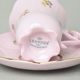 Šálek 130 ml vysoký s podšálkem Karolina, dekor 3051, Leander, růžový porcelán