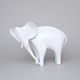 Elephant 21,5 x 9 x 16 cm, White, Porcelain Figures Royal Dux Bohemia