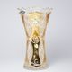Křišťálová váza broušená, 205 mm, zlato + smalt, Jahami Bohemia