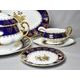 Mary-Anne 431: Dining set for 6 persons, cobalt blue + gold rose, Leander 1907