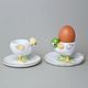 Egg cup 7 cm, Green Duck, Lindner porcelain