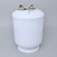 Pouzdro na urnu, Bílá + Růže (1), Luxor, 29 cm, Porcelán Duchcov