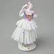 Dancer with lace 8 x 6 x 12 cm, Kurt Steiner, Porcelain Figures Unterweissbacher