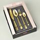 24 pcs. cutlery set, Posata MARTELLATA gold, NEVA cutlery