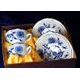 Cup tea 0,21 l plus saucer, 2 pcs., Prague Charles Bridge, Original Blue Onion Pattern