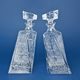 Set of 2 Whiskey Carafes "Lovers", hand-cut 500PK, Crystal Bohemia