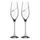 Silhouette - Set of 2 Champagne Flutes 210 ml, Swarovski Crystals