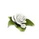 Růžička s malým poupátkem na stůl - bílá 7 x 7 x 4 cm, Porcelánové figurky Unterweissbacher