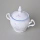 Sugar bowl 220 ml, Thun 1794 Carlsbad porcelain, BERNADOTTE blue-pink flowers