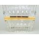 Crystal Vase Romantic - Flat, h: 255 mm, Gold, Ales Zverina - AZ Design