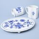 3 pcs set DUO, footed platter oval + 2 mugs 240 ml, Original Blue Onion pattern