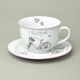 Olga: Šálek 400 ml snídaňový a podšálek 19 cm, dámské kolo, Český porcelán a.s.