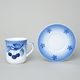 Mug Dan with saucer 0,27 l / 15 cm, Thun 1794 Carlsbad porcelain, BLUE CHERRY