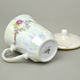 Mug Devon with lid 270 ml - pearl + gold + rose decor, Thun 1794 karlovarský porcelán