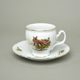 Cup + saucer coffee 220 ml / 15,5 cm, Thun 1794, karlovarský porcelán, BERNADOTTE hunting