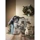 Snowman figurine Winter Dreams 16.5 / 16 / 26.5cm, stoneware, Goebel