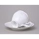 Coffe cup and saucer 150 ml / 14 cm, Thun 1794 Carlsbad porcelain, BERNADOTTE frost, Platinum line