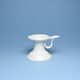 Candleholder 1991 with handle 6,5 cm, White Porcelain, Cesky porcelan a.s.