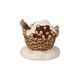 Figurka Košík s dřívím 5 / 5 / 4,5 cm, kamenina, Goebel