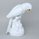 Papoušek 16 x 24,5 x 30 cm, Bílá + zlato, Porcelánové figurky Duchcov