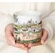 Tea light Latern 10 cm with 3D illustration of JOSEF LADA "Spring", Glassor