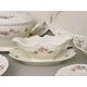 Dining set for 6 pers., Thun 1794 Carlsbad porcelain, BERNADOTTE ivory + flowers