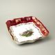 Bowl square 24 cm, hunting - ruby, QueensCrown porcelain