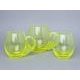 Smooth glass with handle (uranium glass), 500 ml, Glassworks Janov
