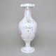 Váza 35,5 cm, Bílá + zlato + květiny, Porcelánové vázy Duchcov