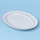 Oval flat dish 36 cm, Thun 1794, karlovarský porcelán, Nina blue stripes