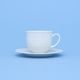 Cup 165 ml plus saucer 135 mm, Opal white, Thun 1794 Carlsbad porcelain