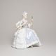 Lady sitting with mirror rococo 12 x 14 x 15 cm, Porcelain Figures Duchcov