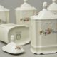 Spice jars 6 pcs. set, Thun 1794, karlovarský porcelán, BERNADOTTE ivory + flowers