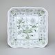 Salad dish square 24 cm, Green Onion Pattern, Cesky porcelan a.s.