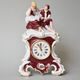 Hodiny Romance 20 x 9,5 x 29 cm, Purpur, Porcelánové Hodiny Royal Dux Bohemia