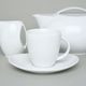 Tea set for 6 persons, Thun 1794 Carlsbad porcelain, Loos white
