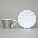 Cup 150 ml and Saucer 14 cm, Diamond Platinum, Porcelain Goldfinger