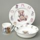 Teddy time pink (girl): Children's 3 pcs. set in giftbox, Roy Kirkham fine bone china