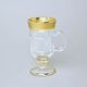 Coffee cup Venezia 160 ml footed, matt gold, Balvínglass