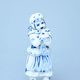 Girl with bird 10,8 cm, Original Blue Onion Pattern